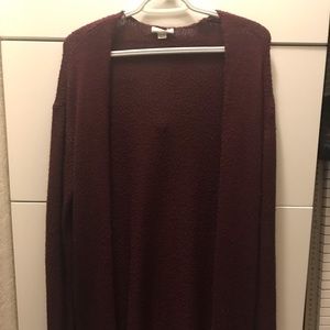 Thigh Length Knit Cardigan